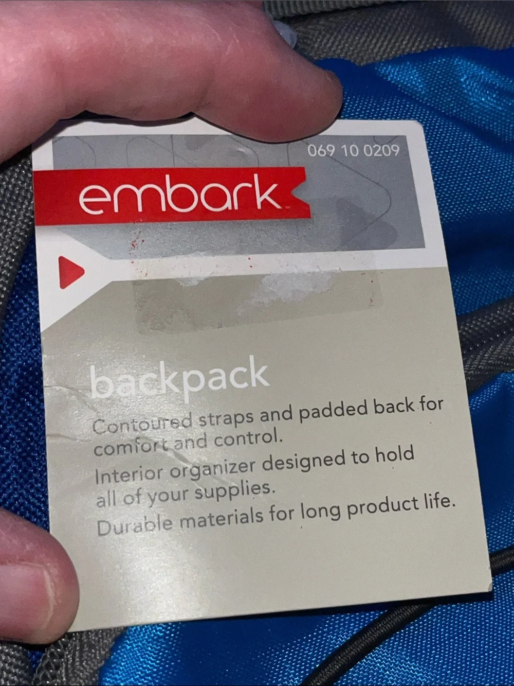 NWT Embark Kids Blue and Gray Everyday Backpack